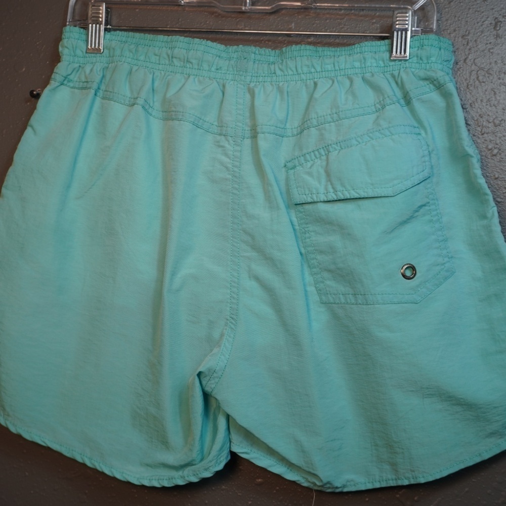 Maamgic Mens Solid Haze Blue Nylon Swim Trunks Slim Fit Drawstring Size Medium - Picture 4 of 6